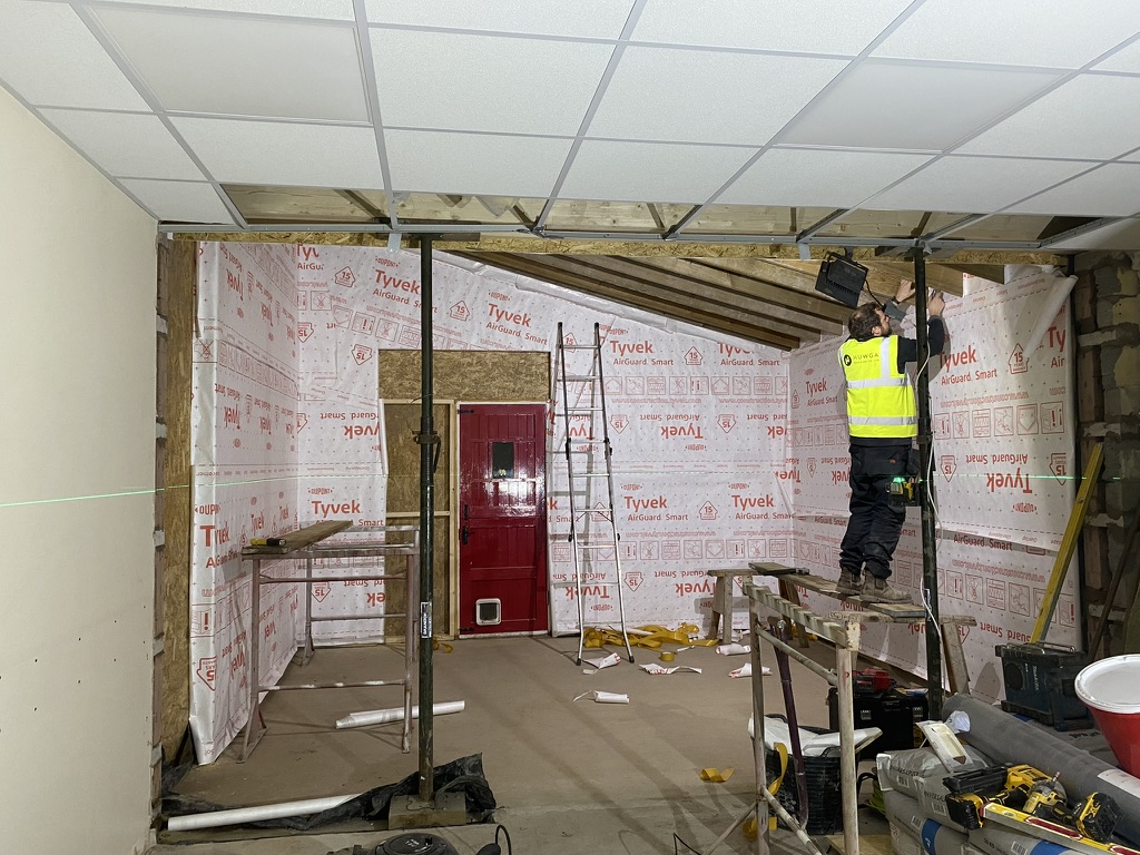 During - Classroom extension, Longden, Shropshire