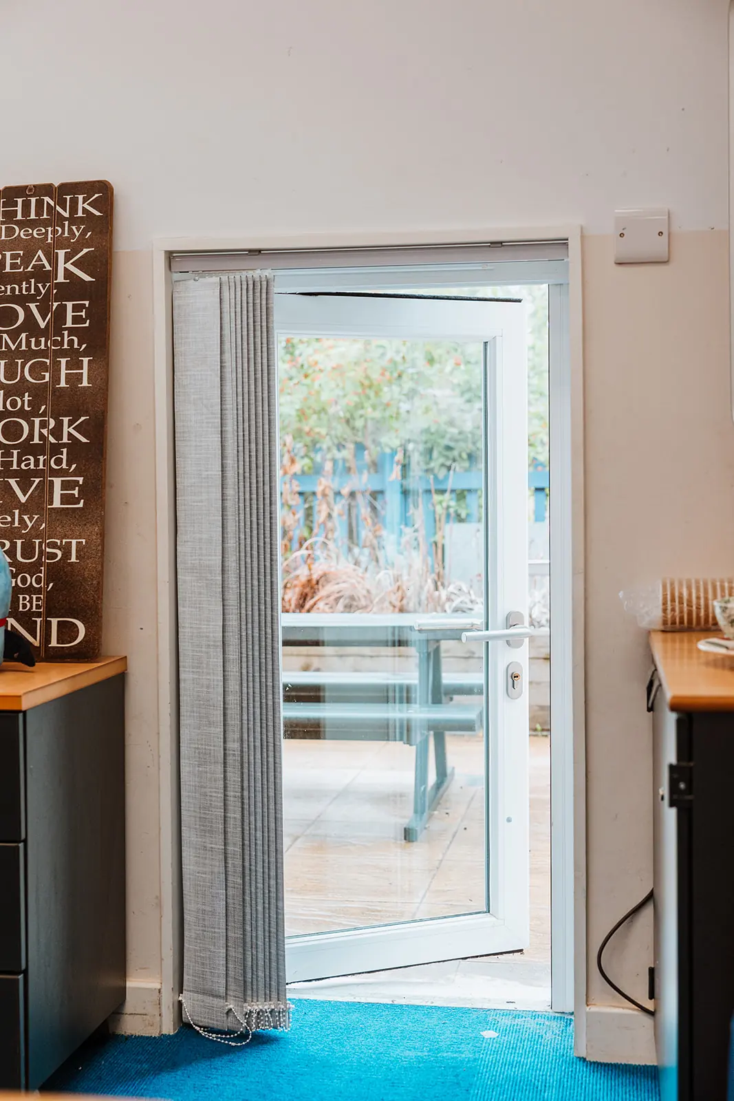 Classroom door to courtyard - Longden school - Classroom extension