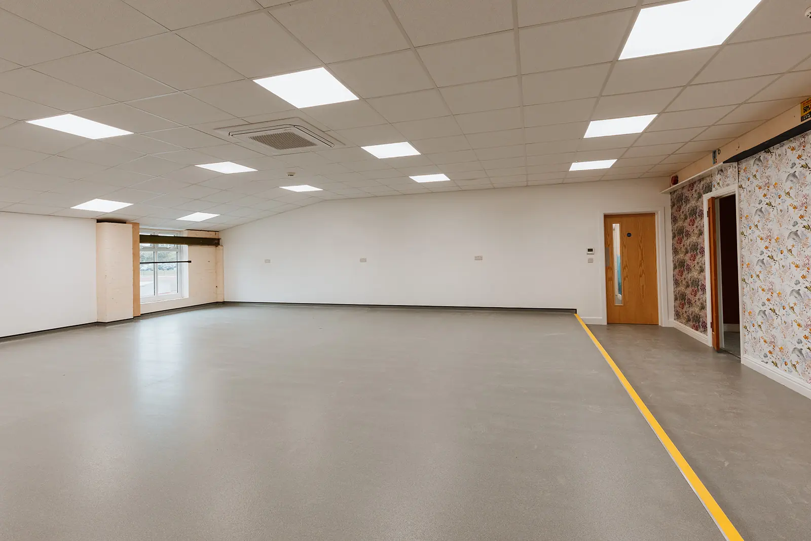 Empty room doors - Shrewsbury Colleges Group - Full internal fit out