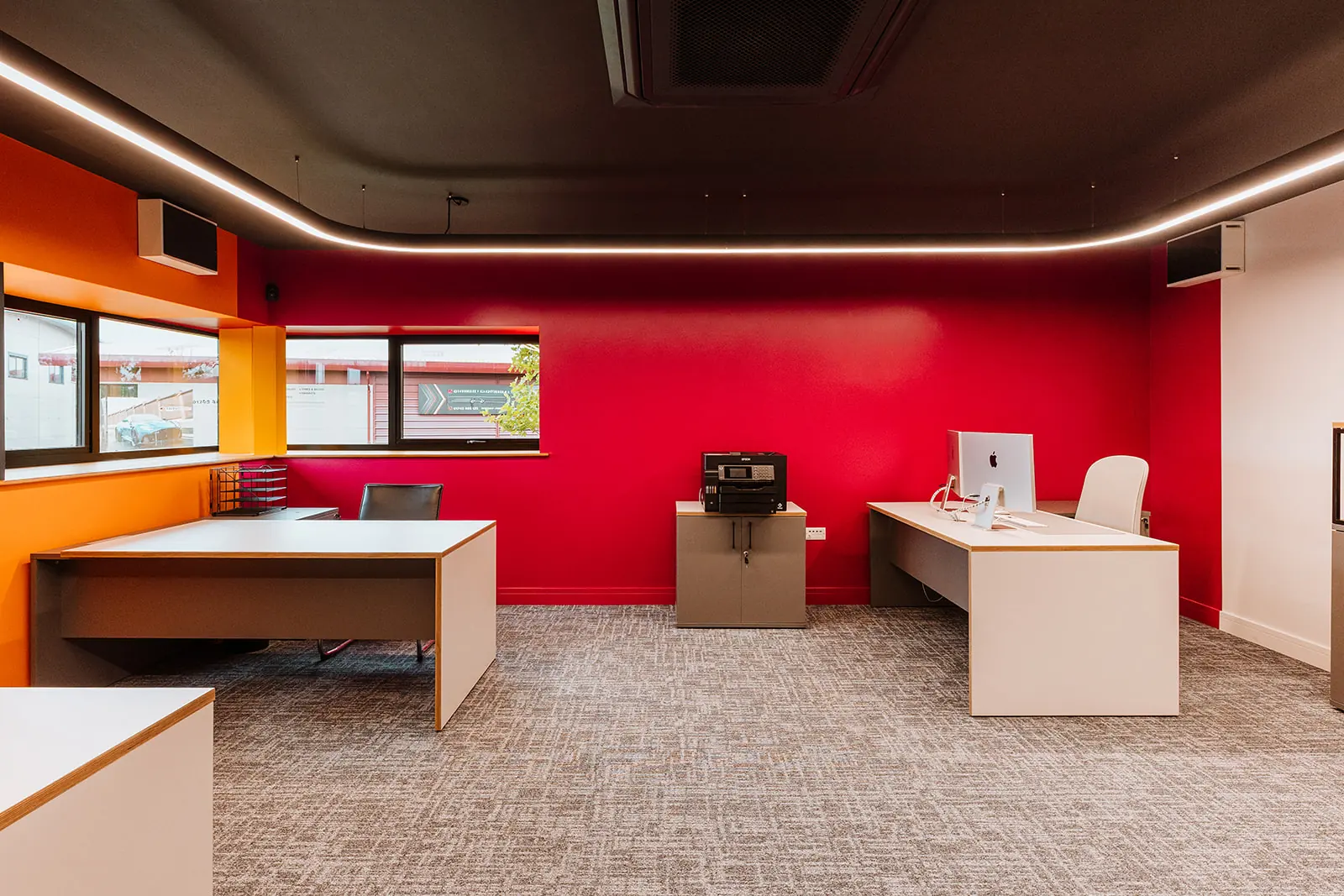 Office desks - SMC Custom installs - Mezzanine offices