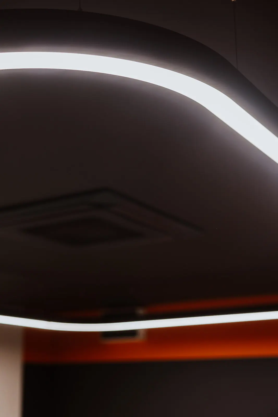 Office ceiling light detail - SMC Custom installs - Mezzanine offices