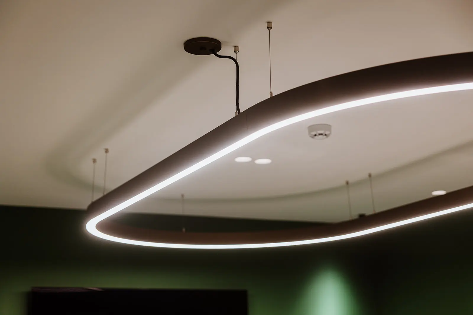 Meeting room light detail - SMC Custom installs - Mezzanine offices