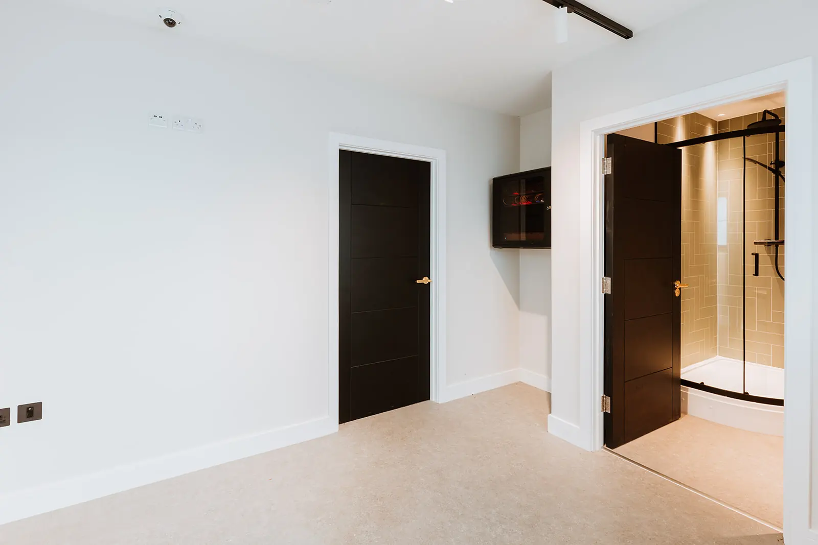 Store room and washroom door - SMC Custom installs - Mezzanine offices
