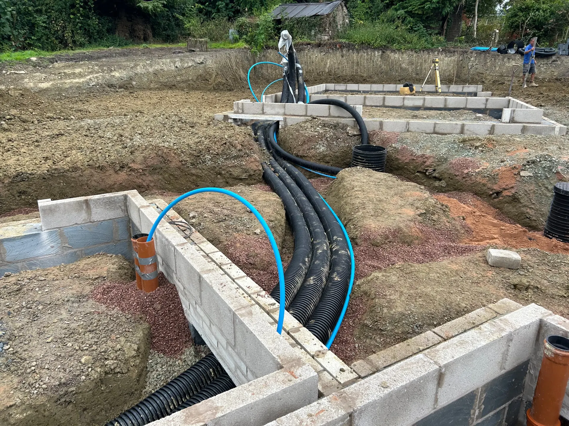 Foundations and service ducts - Ashfield - 4-bed detached new build, Church Stretton