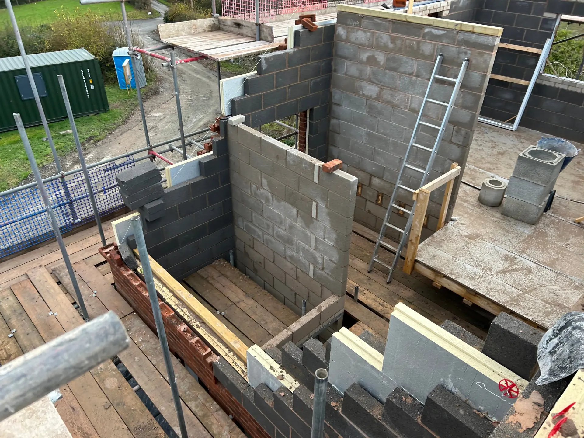 First floor blockwork - Ashfield - 4-bed detached new build, Church Stretton