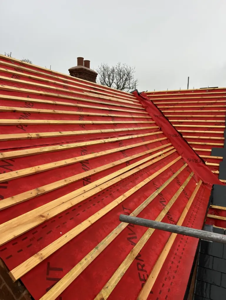 Roof membrane and battens - Ashfield - 4-bed detached new build, Church Stretton