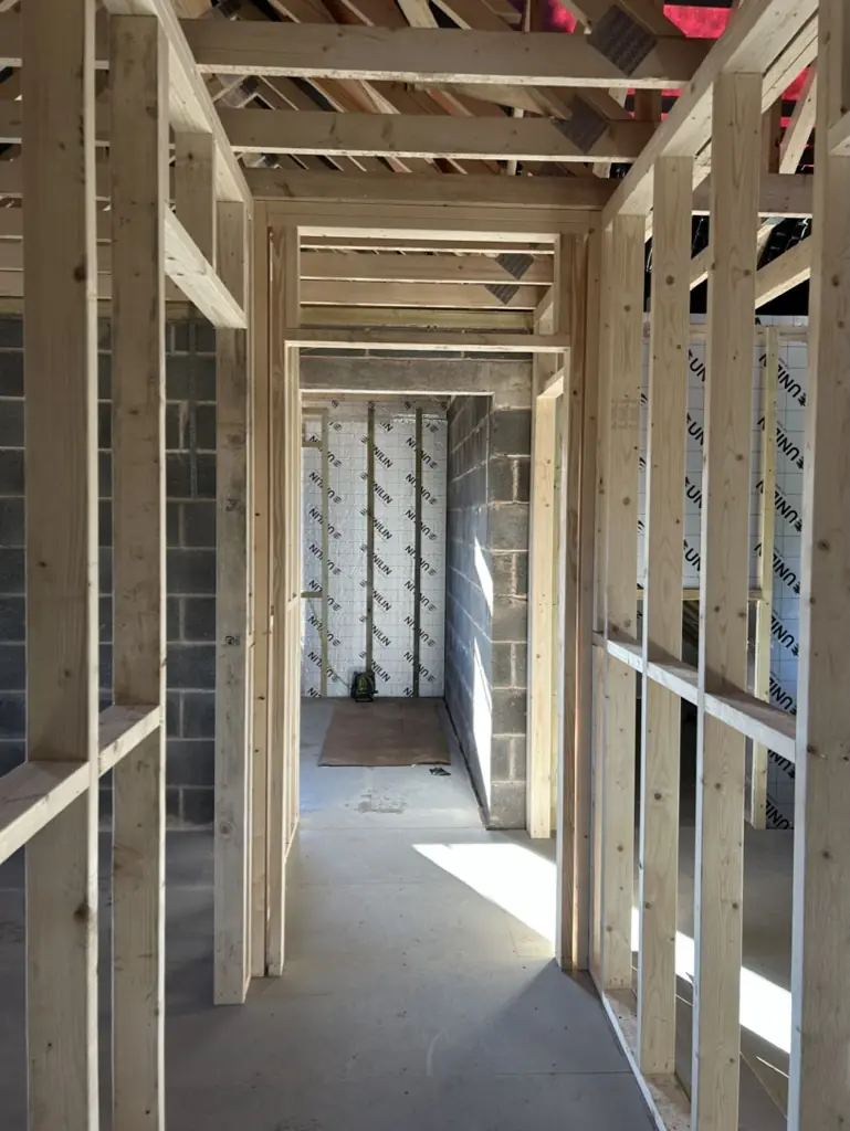 First floor stud walls - Ashfield - 4-bed detached new build, Church Stretton