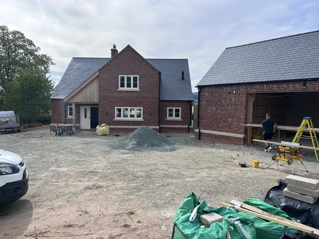Finished front and garage - Ashfield - 4-bed detached new build, Church Stretton