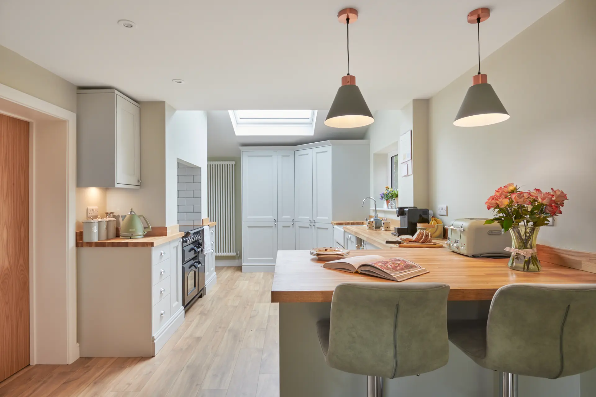 Kitchen breakfast bar - Bicton Heath full renovation, Shrewsbury, Shropshire
