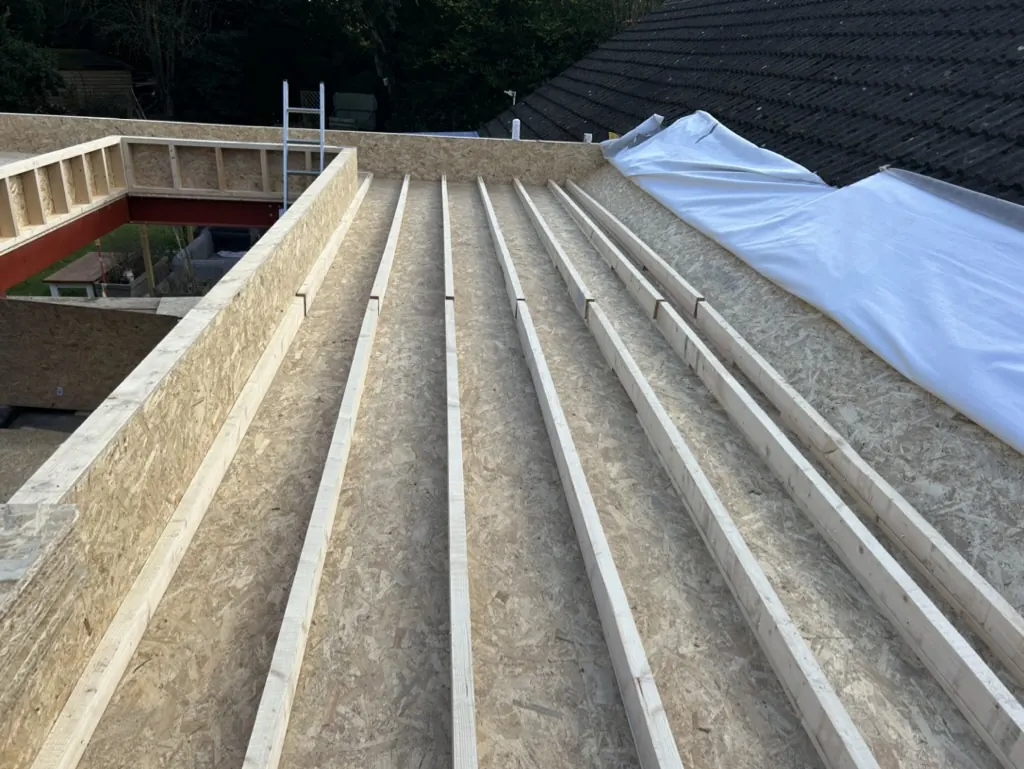 Roof firrings - Kitchen extension - A Kitchen extension in Lyth Hill