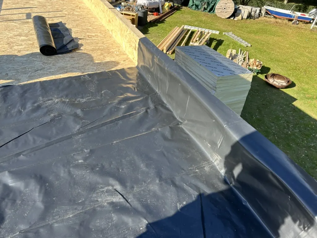 Roof vapour barrier - Kitchen extension - A Kitchen extension in Lyth Hill