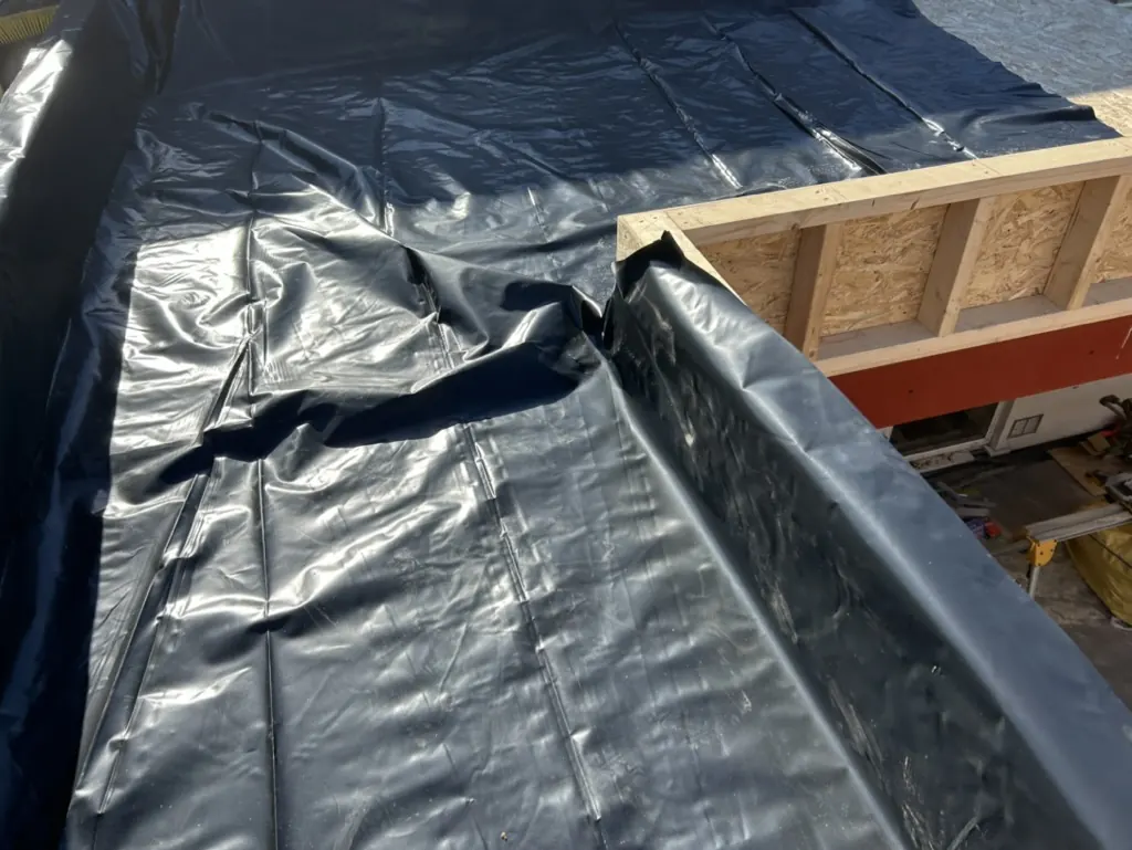 Roof vapour barrier upstand - Kitchen extension - A Kitchen extension in Lyth Hill
