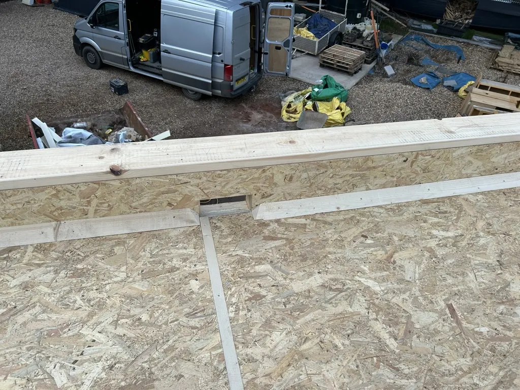 Roof upstand detail - Kitchen extension - A Kitchen extension in Lyth Hill