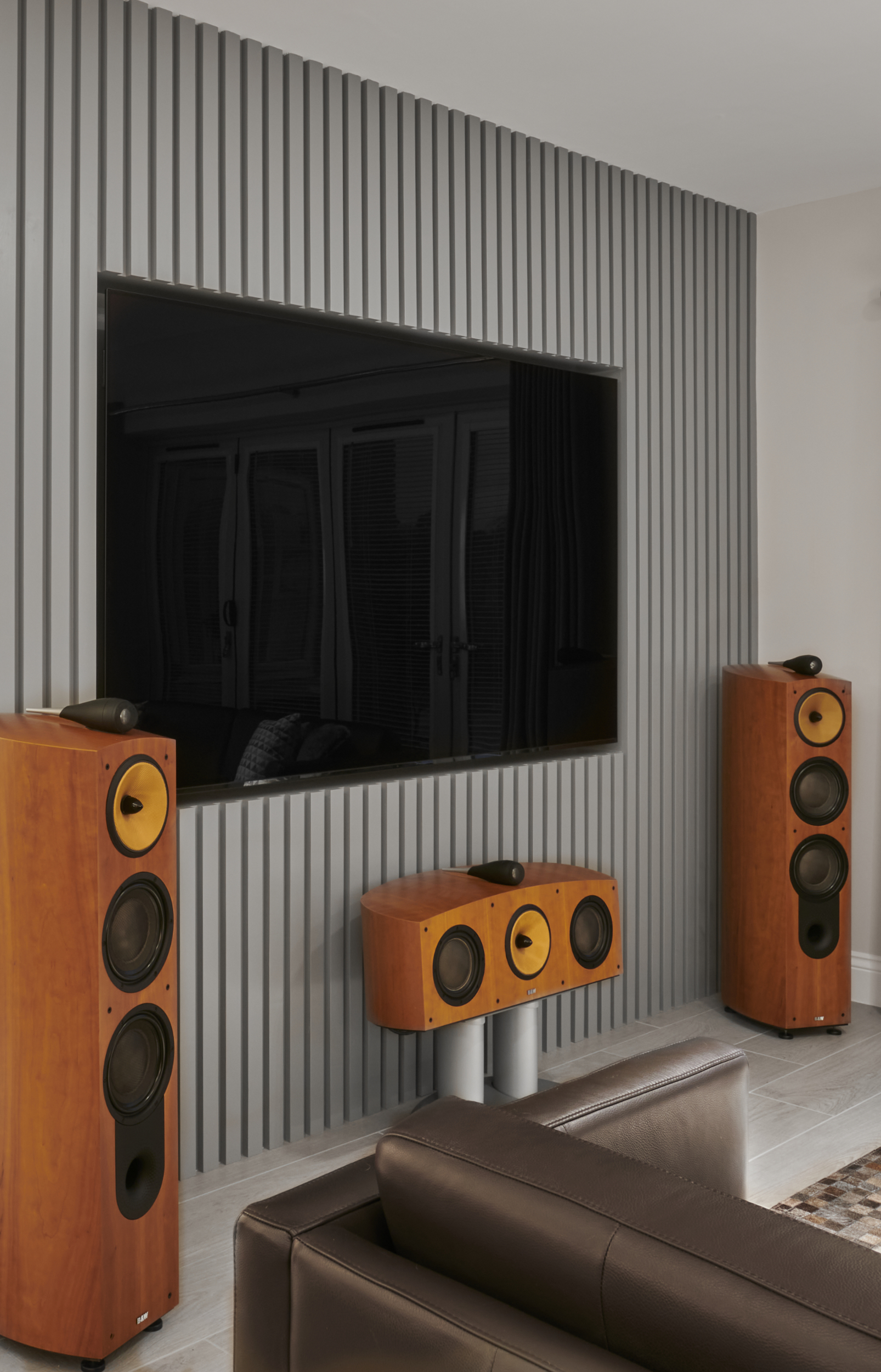 Bespoke media wall and cinema room in Shrewsbury