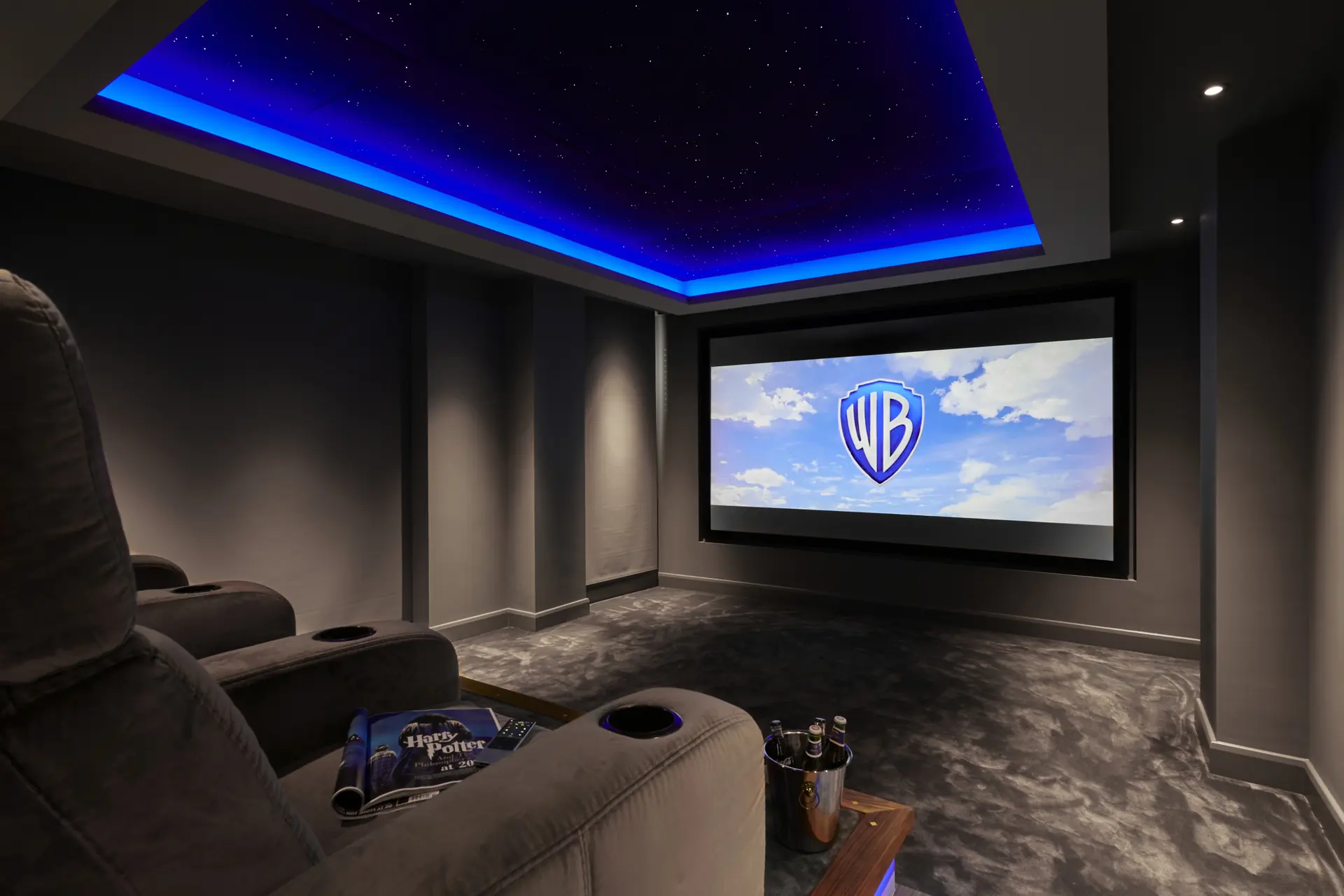 Room from seats - Cinema Room - Private cinema room in Newport
