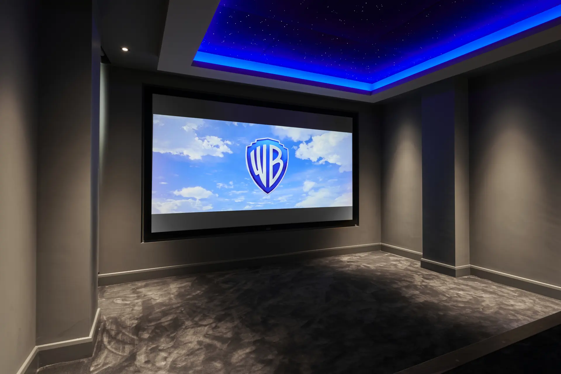 Screen front - Cinema Room - Private cinema room in Newport