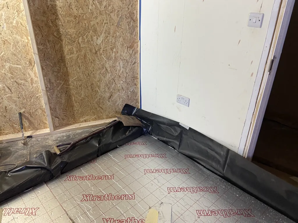 Floor insulation edge detail - Rear extension - New kitchen + living space in Harmer Hill