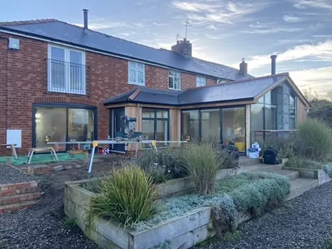 Exterior nearly complete - Rear extension - New kitchen + living space in Harmer Hill
