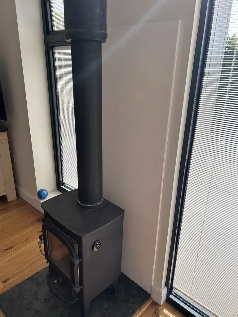 Finished stove detail - Rear extension - New kitchen + living space in Harmer Hill